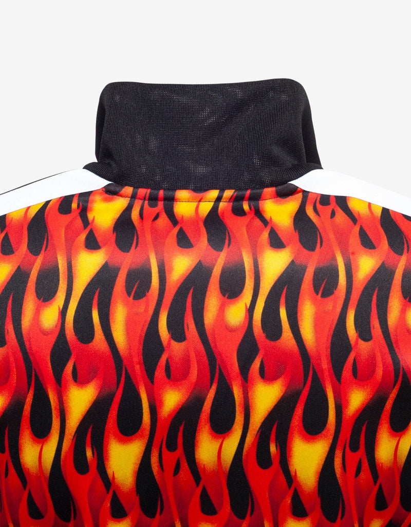 Palm Angels Orange Burning Print Track Jacket