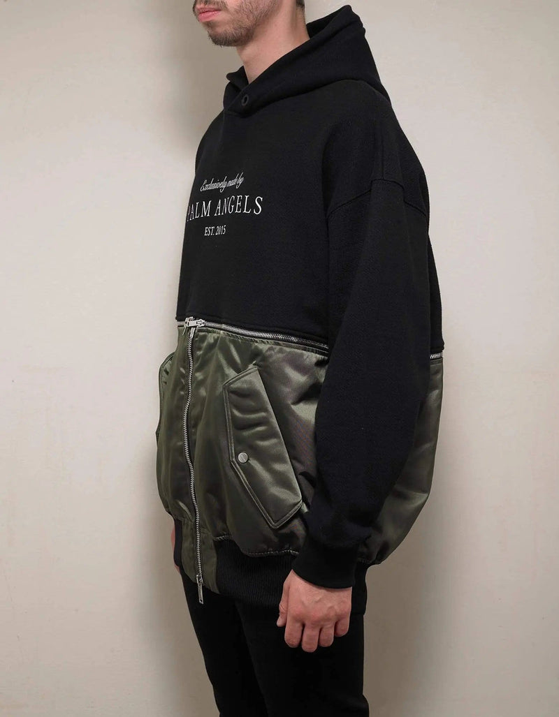 Palm Angels Palm Angels Black Hybrid Hoodie