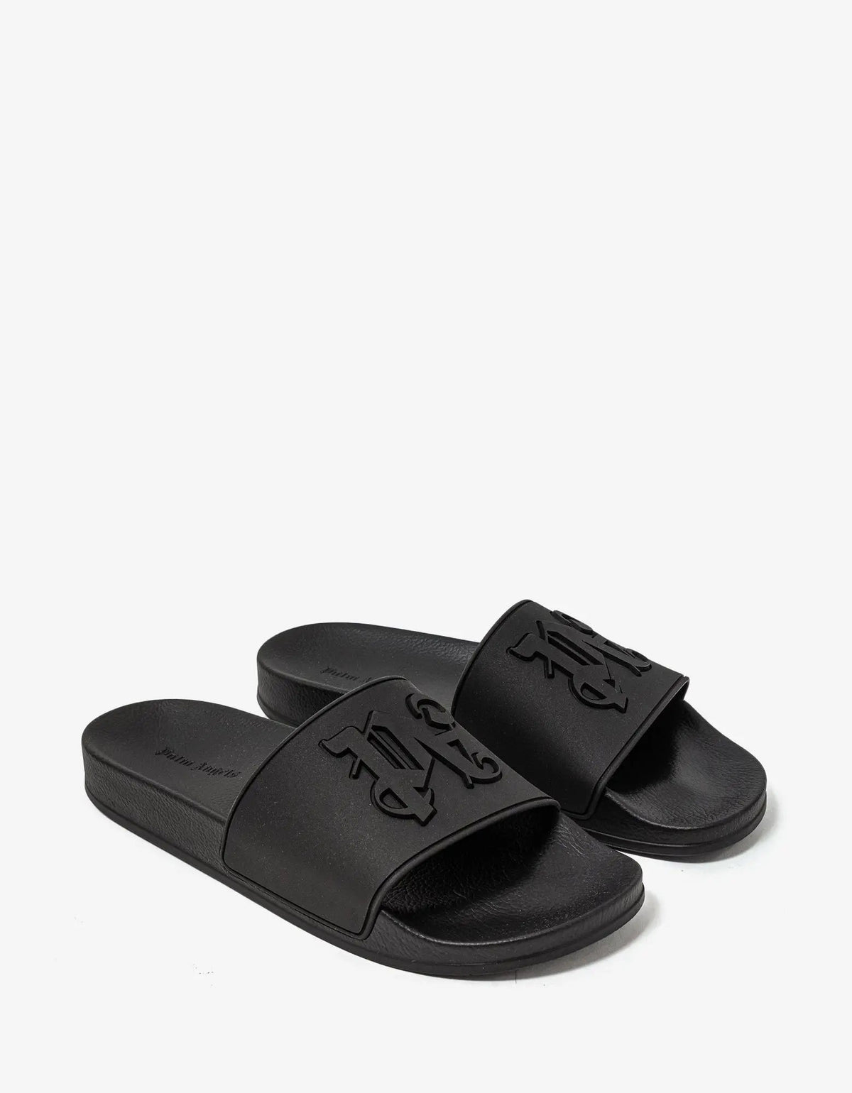 Palm Angels Palm Angels Black PA Monogram Slide Sandals