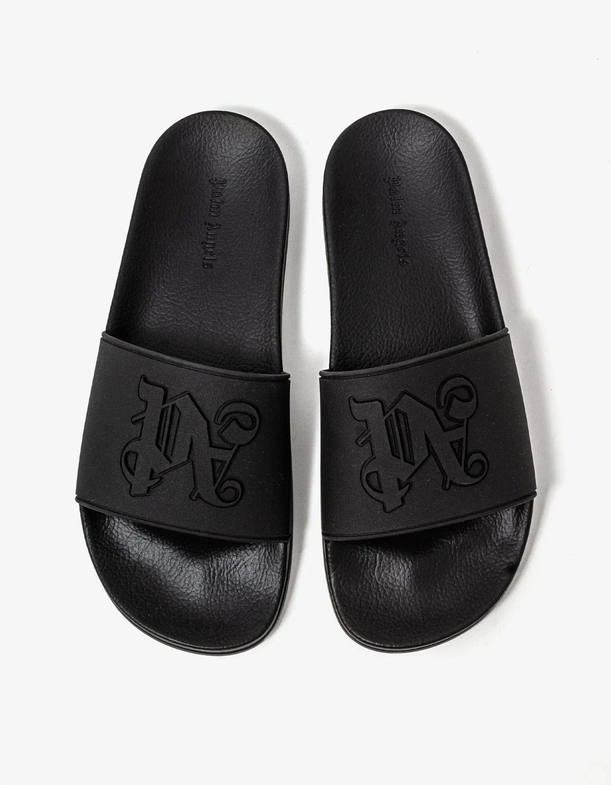 Palm Angels Palm Angels Black PA Monogram Slide Sandals