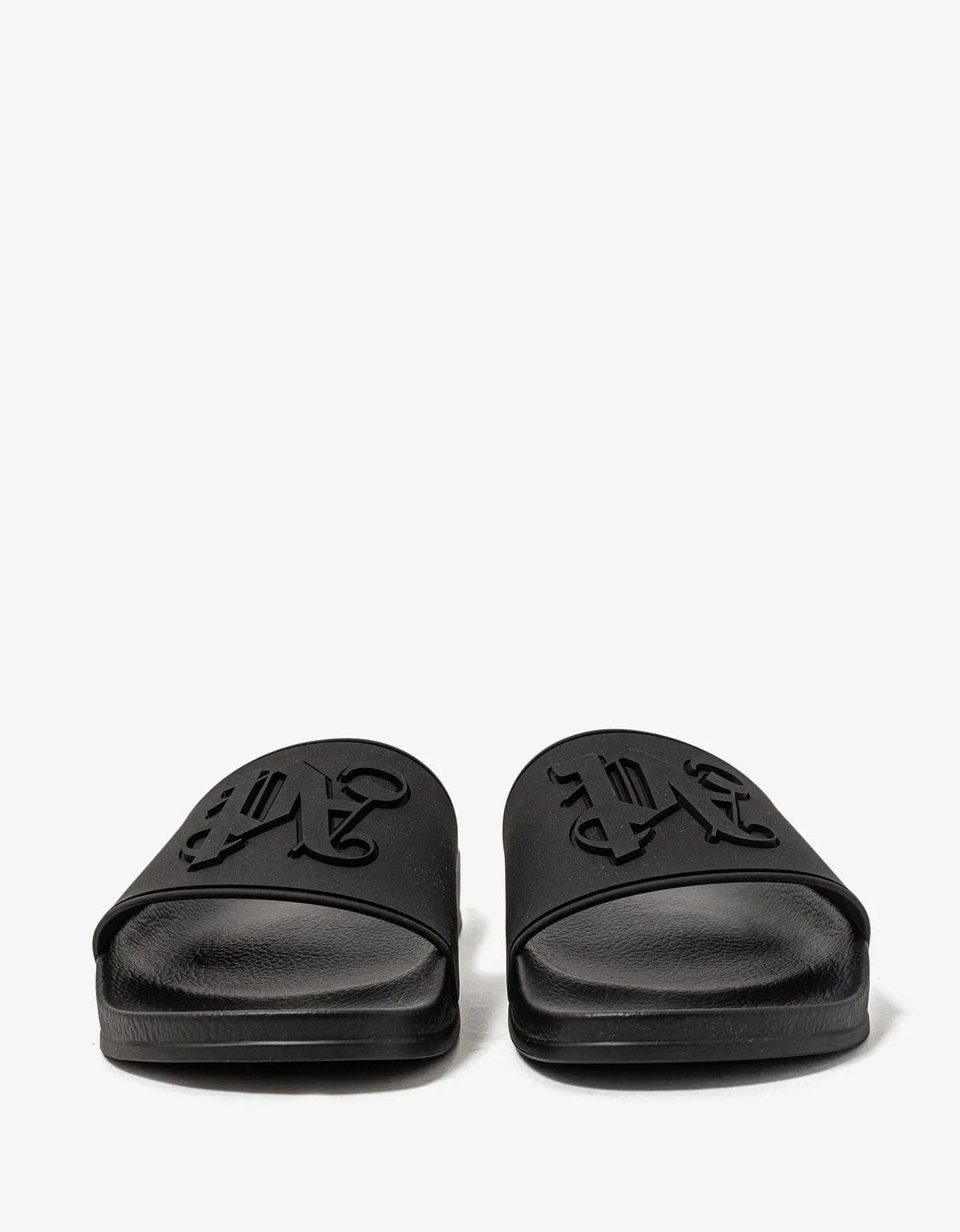 Palm Angels Palm Angels Black PA Monogram Slide Sandals