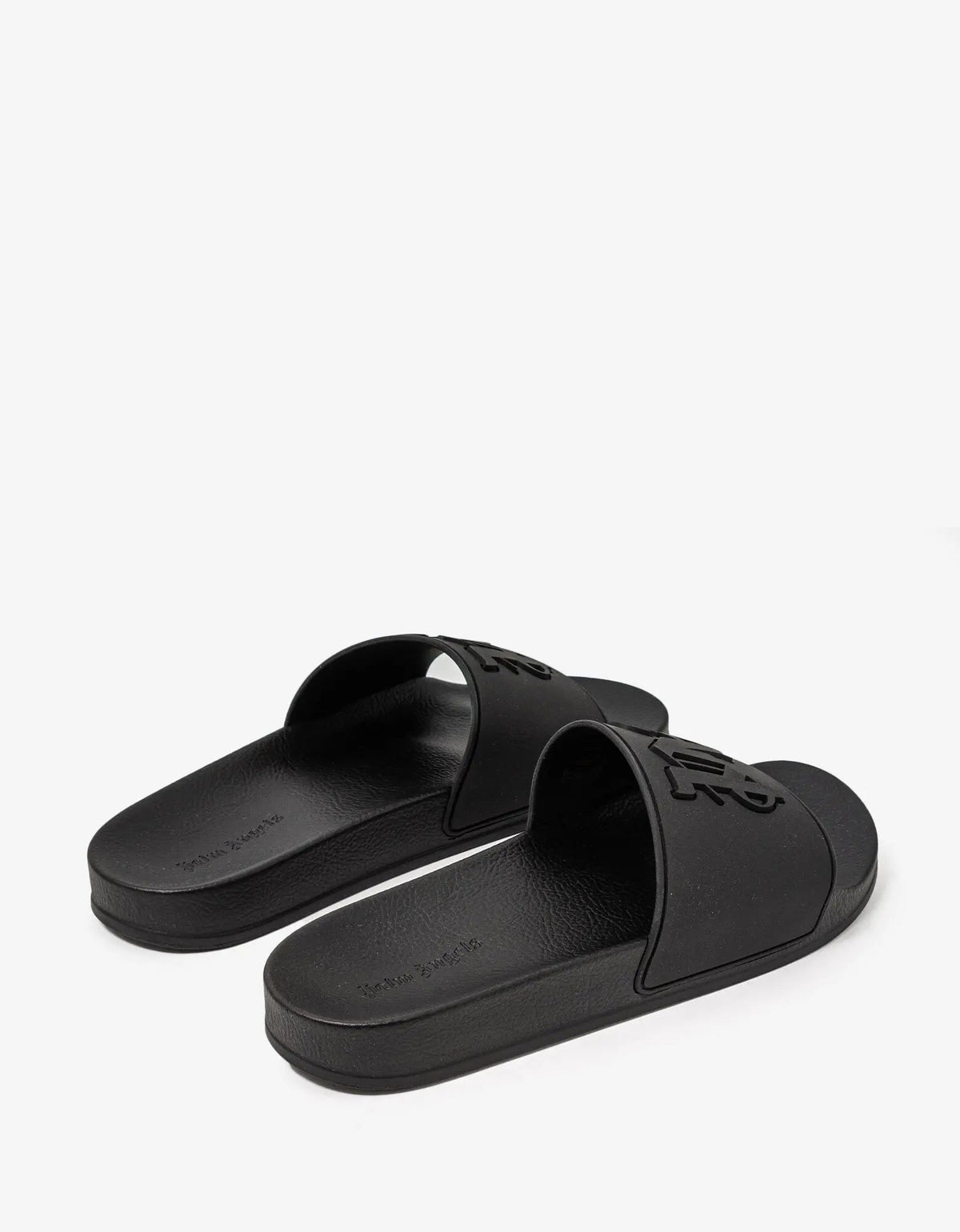 Palm Angels Palm Angels Black PA Monogram Slide Sandals