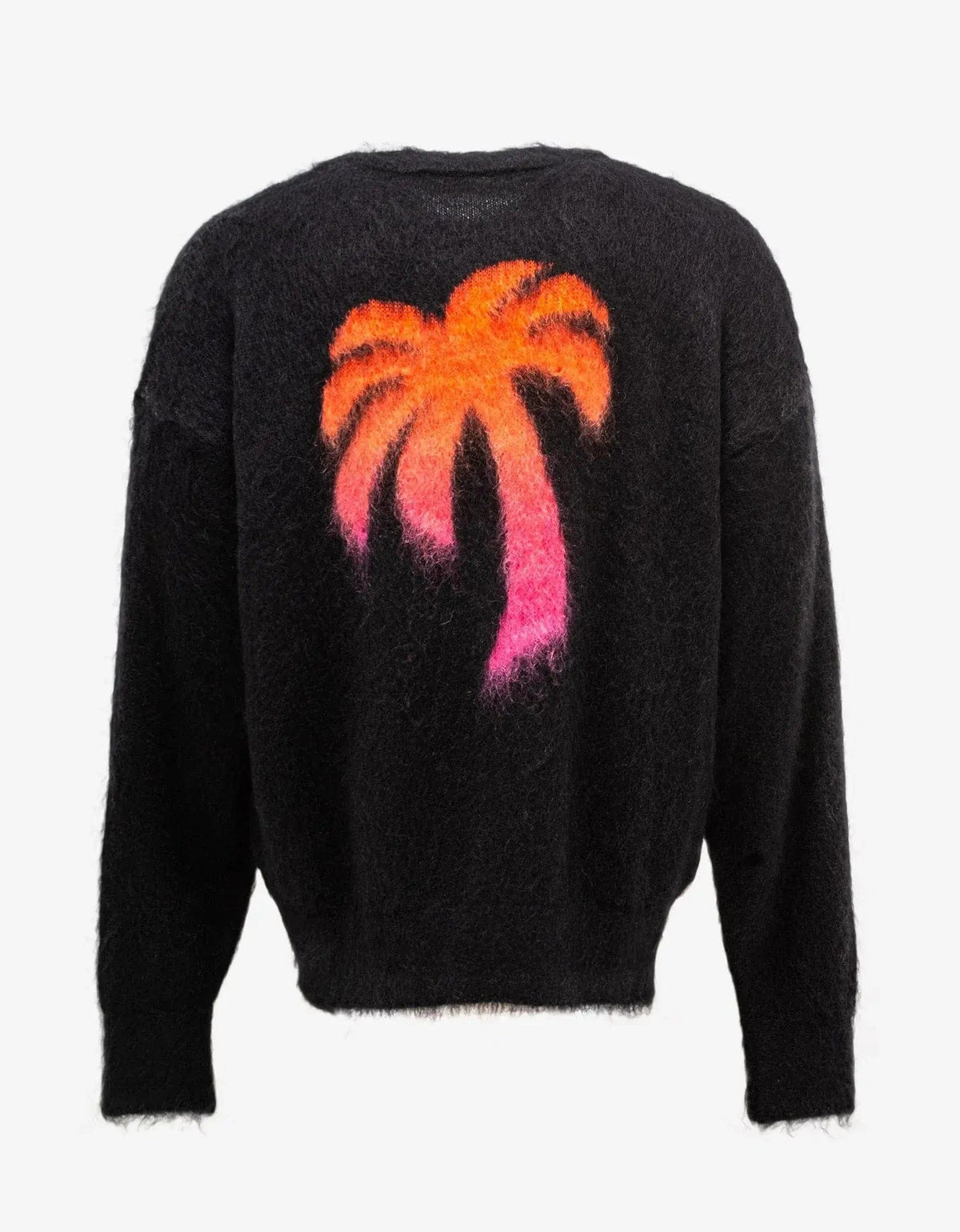Palm Angels Black Sprayed Palm Intarsia Sweater – Zoo Fashions