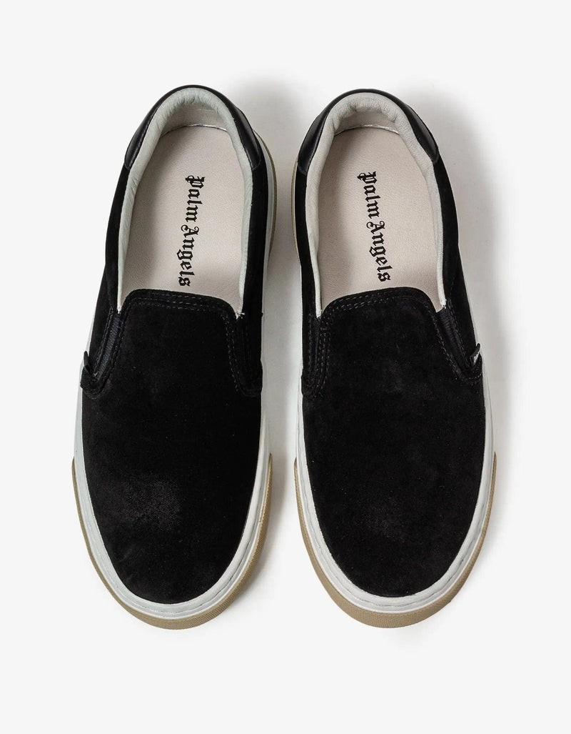 Palm Angels Palm Angels Black Suede Slip On Trainers