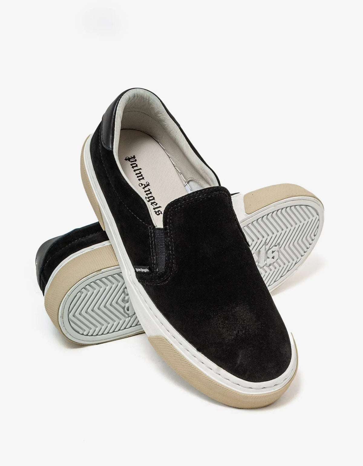 Palm Angels Palm Angels Black Suede Slip On Trainers
