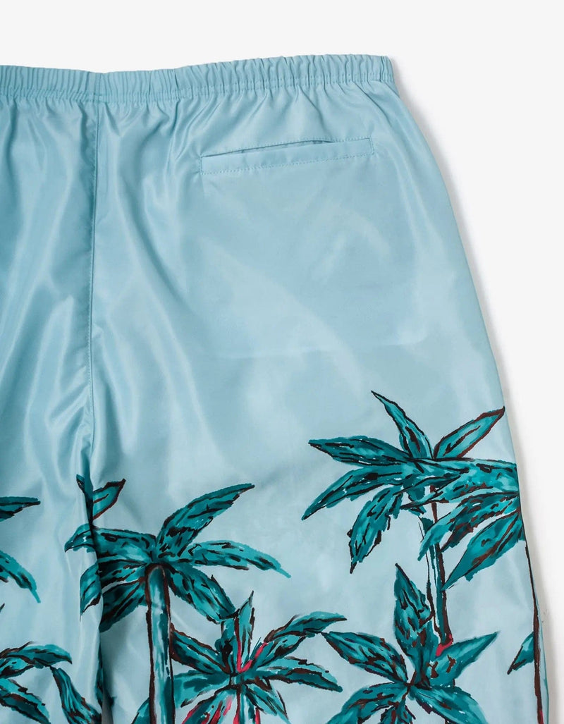 Palm Angels Palm Angels Blue Palms Row Long Swim Shorts