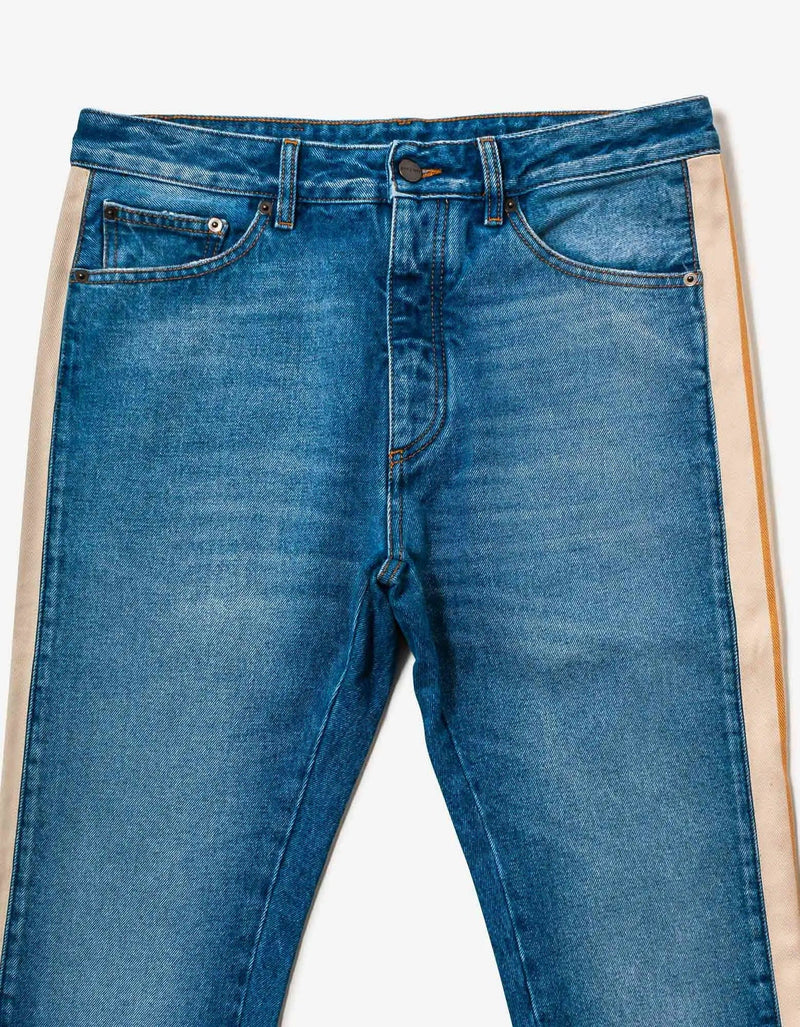 Palm Angels Palm Angels Blue Side-Stripe Jeans