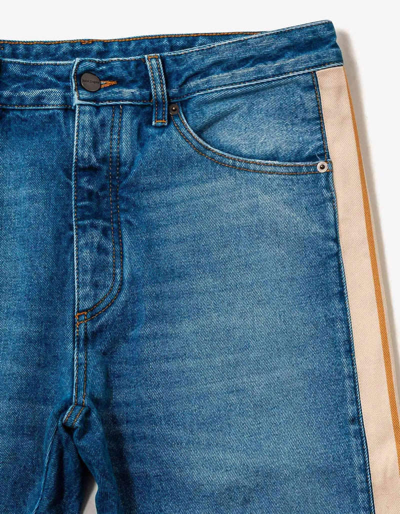 Palm Angels Palm Angels Blue Side-Stripe Jeans