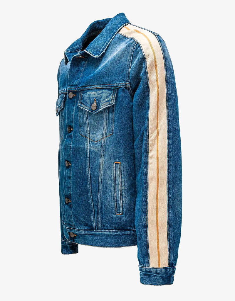 Palm Angels Palm Angels Blue Track Denim Jacket