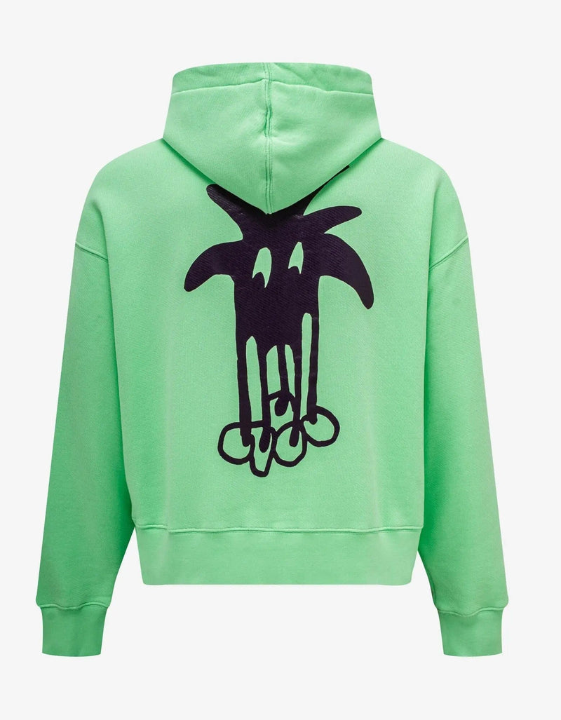 Palm angels neon green hoodie sale