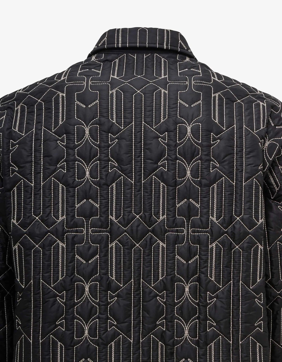 Palm Angels Palm Angels Grey All-over Monogram Overshirt