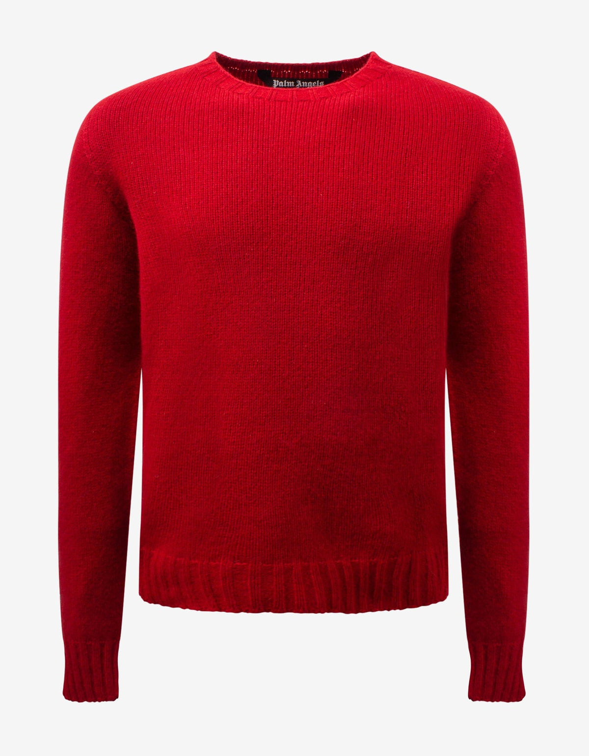 Palm Angels Red Crew Neck Logo Sweater