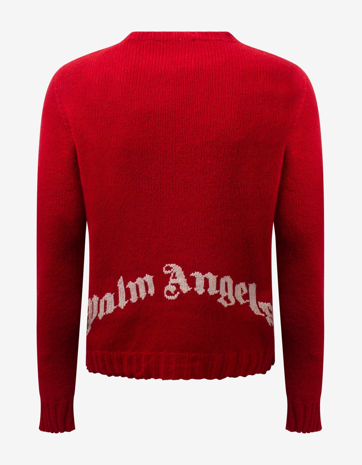 Palm Angels Red Crew Neck Logo Sweater