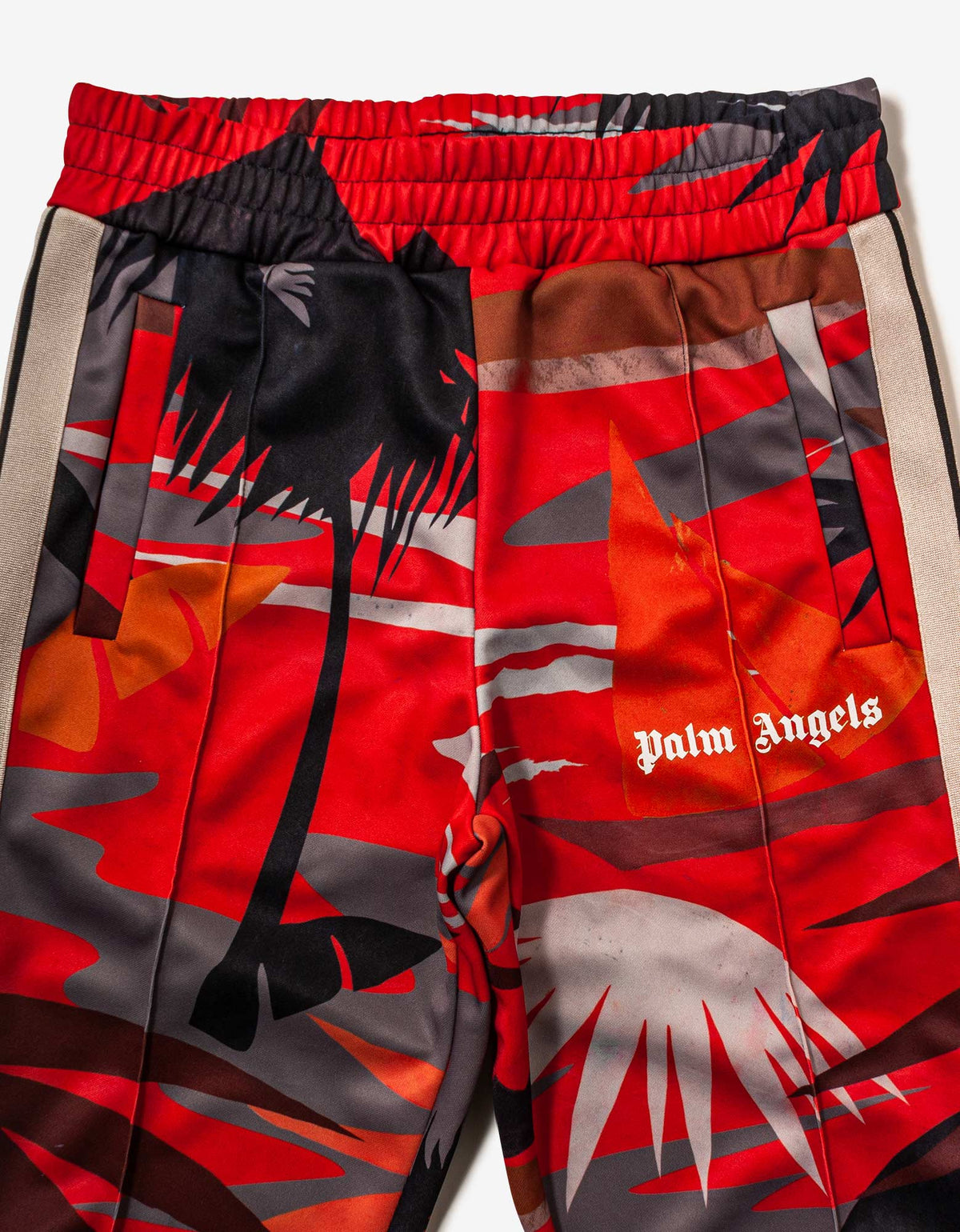 Palm Angels Red Hawaii Track Pants