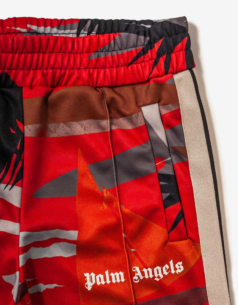 Palm Angels Red Hawaii Track Pants