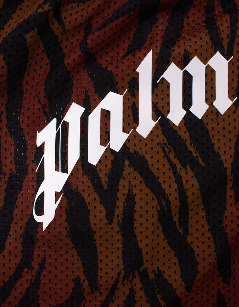 Palm Angels Tiger Print Mesh Shorts