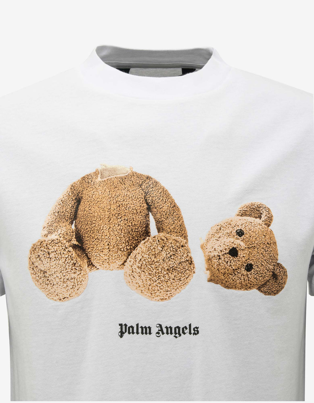Palm Angels White Bear Print T-Shirt