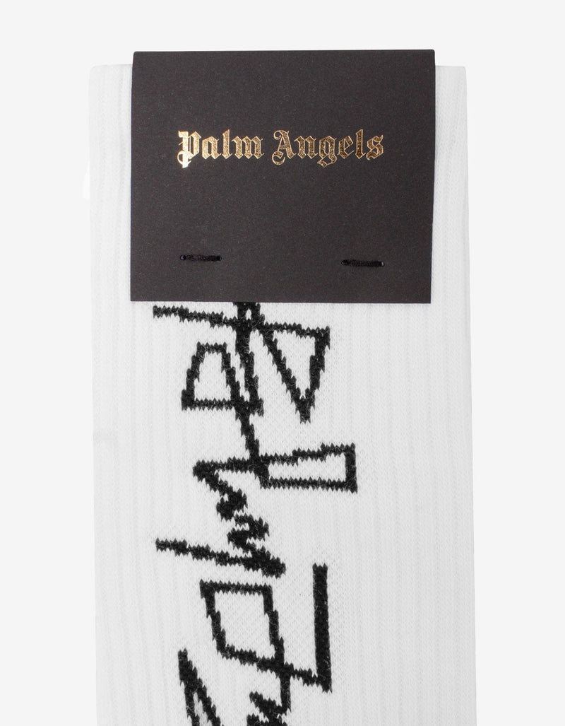Palm Angels White Desert Logo Socks