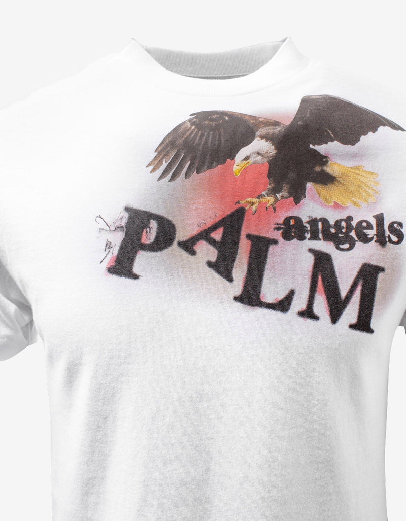 Palm Angels White Eagle Graphic Print T-Shirt