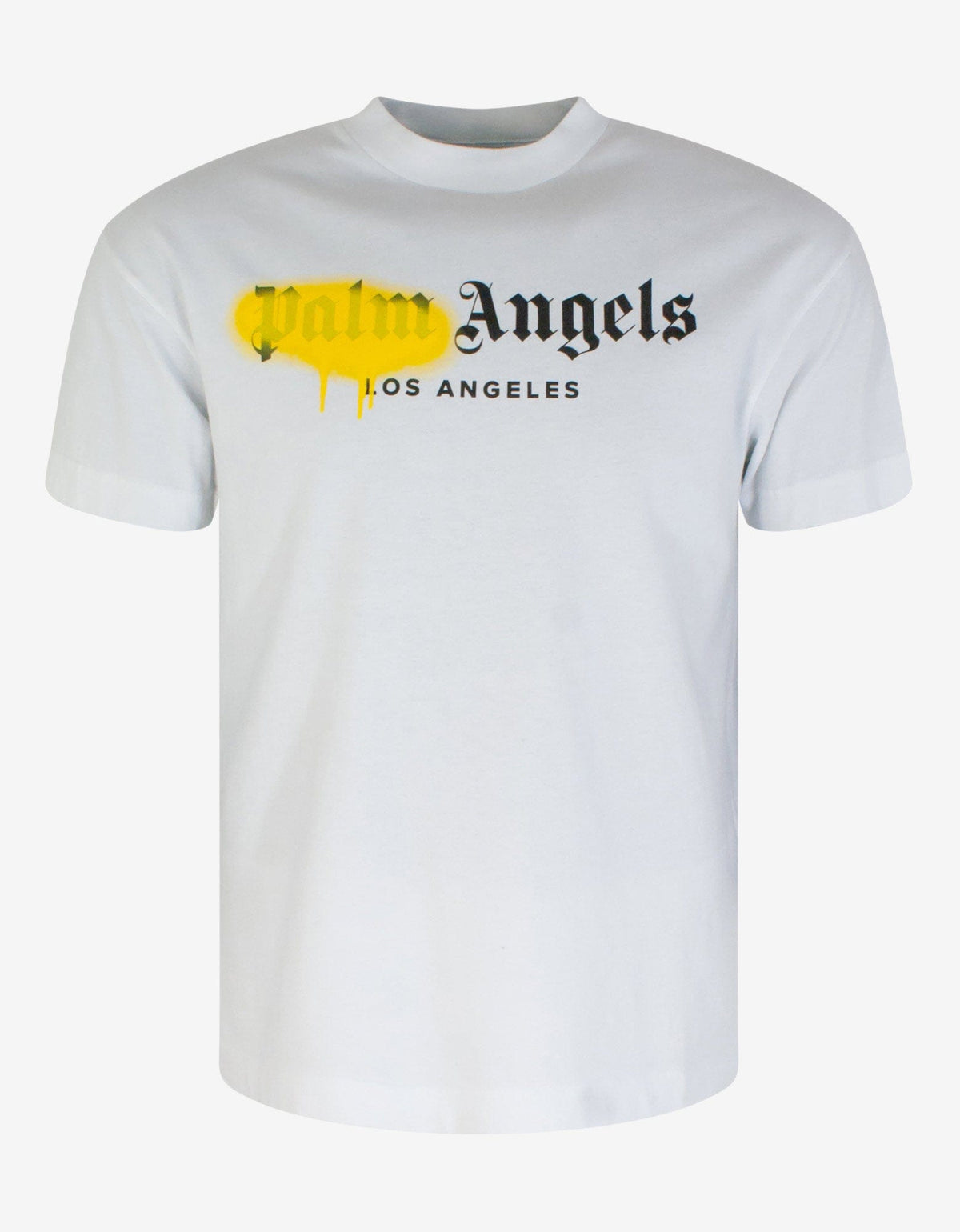 Palm Angels White LA Spray Paint Logo T-Shirt
