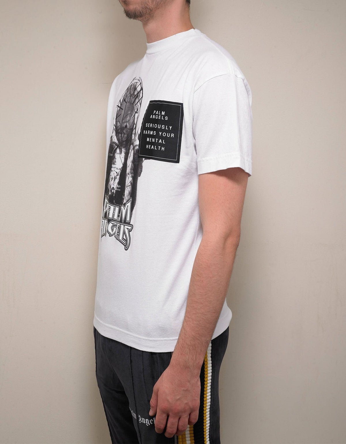 Palm Angels White Mary Graphic T-Shirt