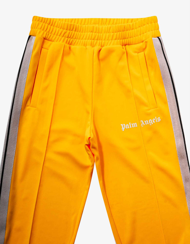 Palm Angels Yellow Track Pants with Stripes