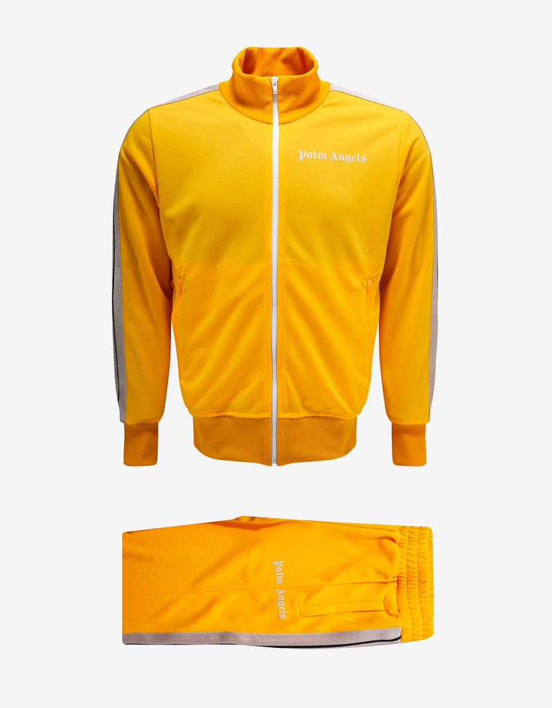 Palm Angels Yellow Tracksuit with Stripes