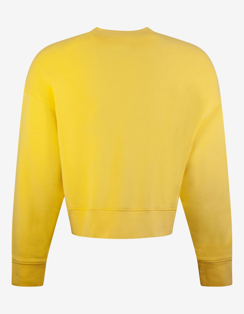 Palm Angels Yellow World In Hands Oversized Sweatshirt