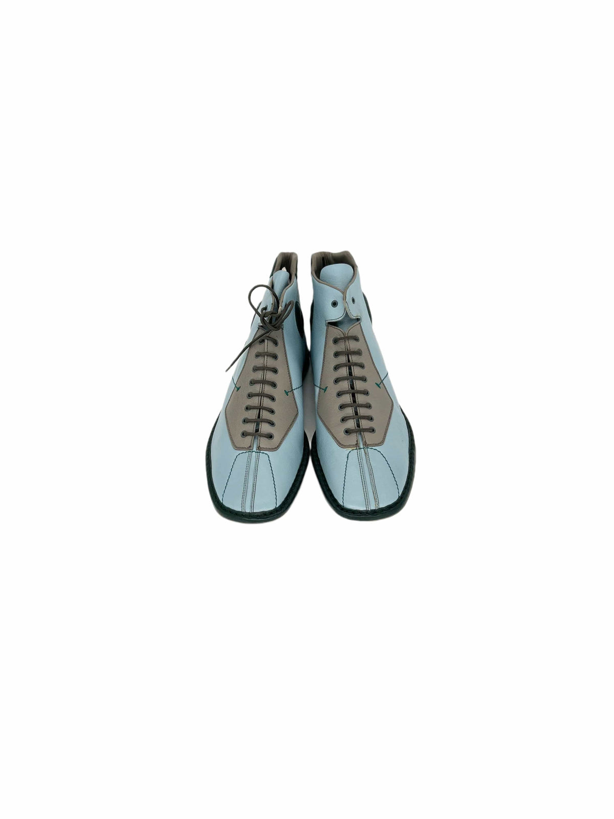 Prada Libea Rossa Blue Hybrid High Top Lace Up Sneaker Shoes