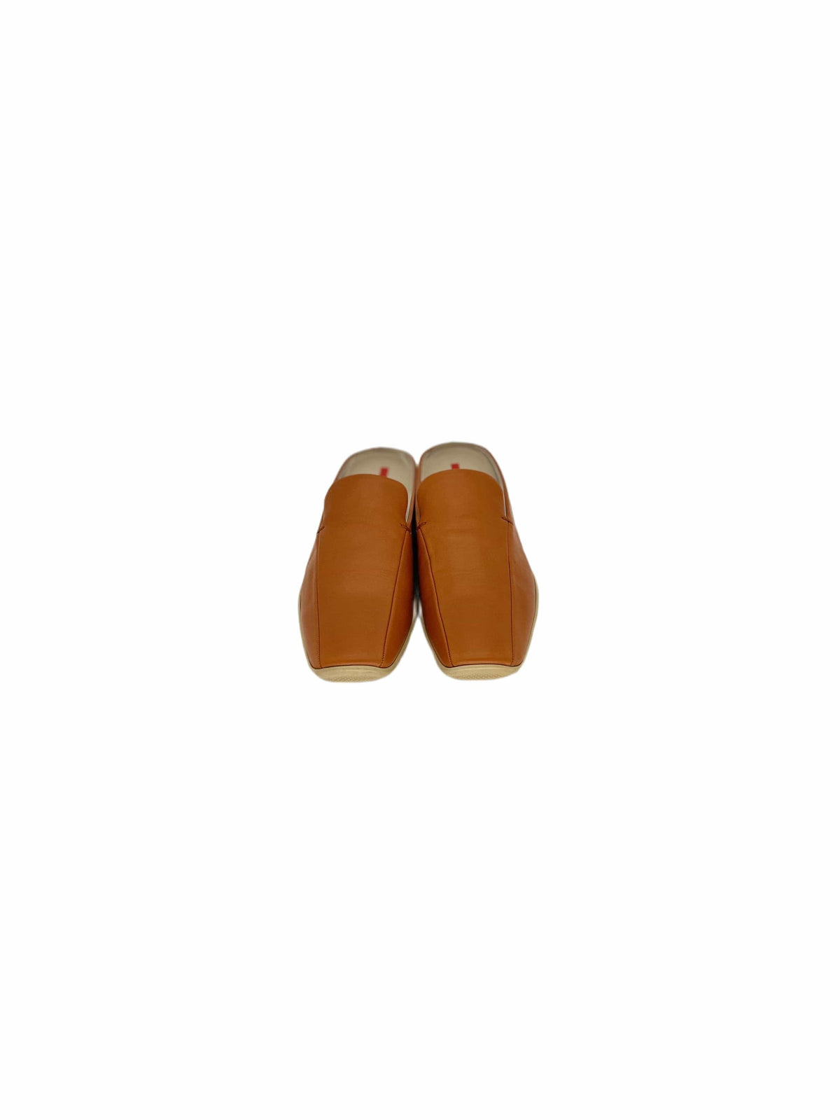 PRADA Linea Rossa Brown calf Leather 'Dress' Mules