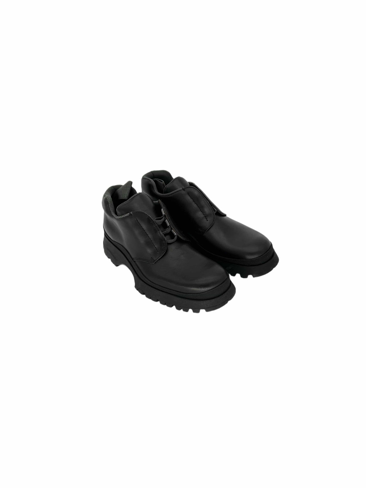Prada Linea Rossa Brown Derby Walking Boot With Vibram Sole