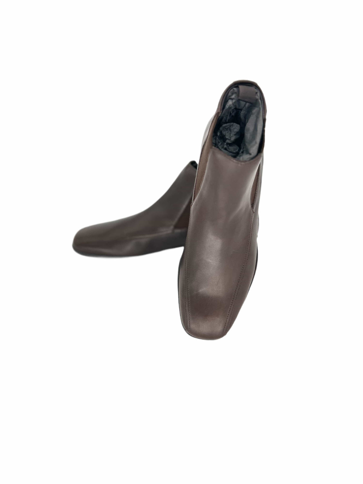 Prada Linea Rossa Brown Leather Chelsea Boot