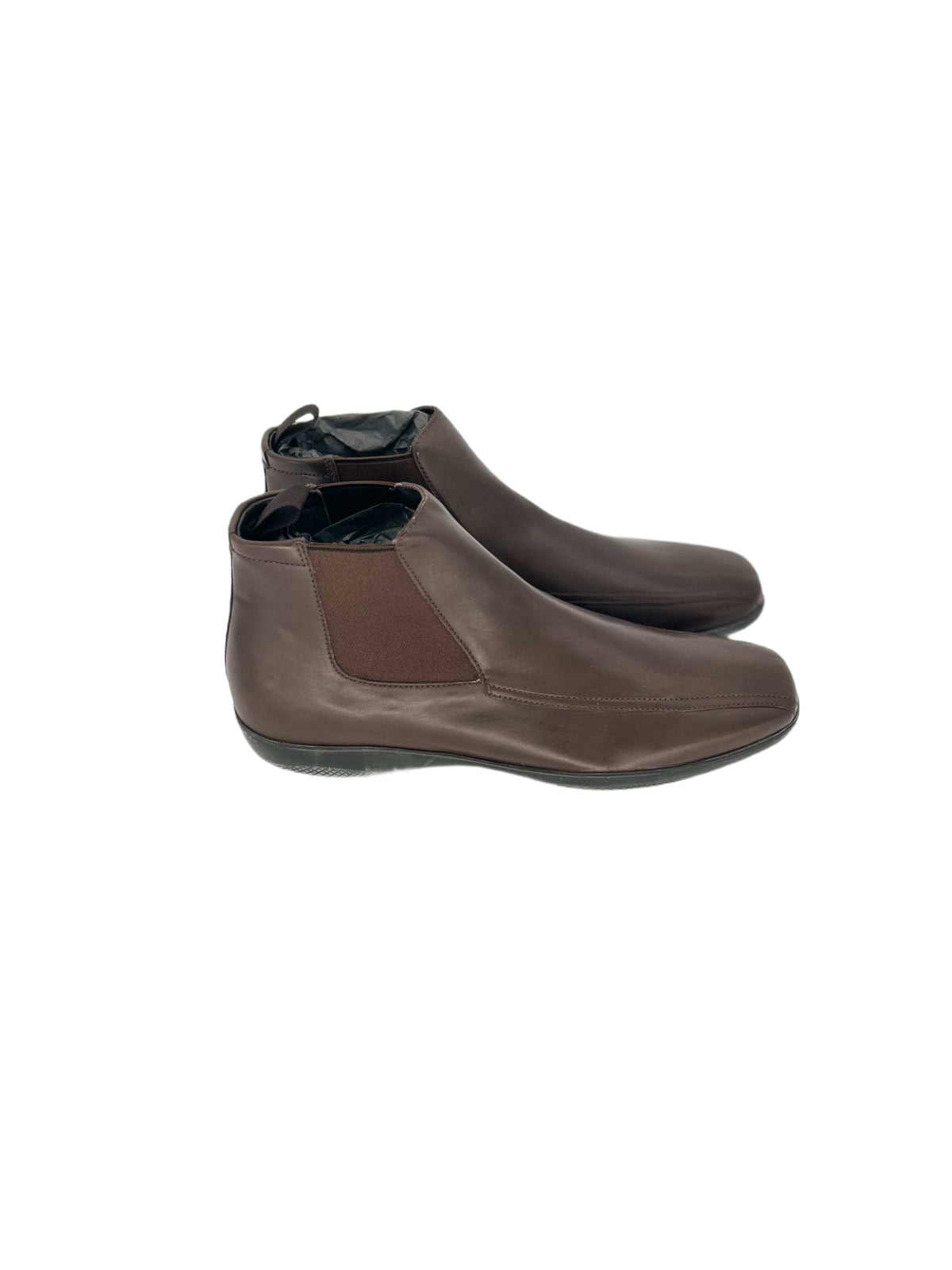 Prada Linea Rossa Brown Leather Chelsea Boot