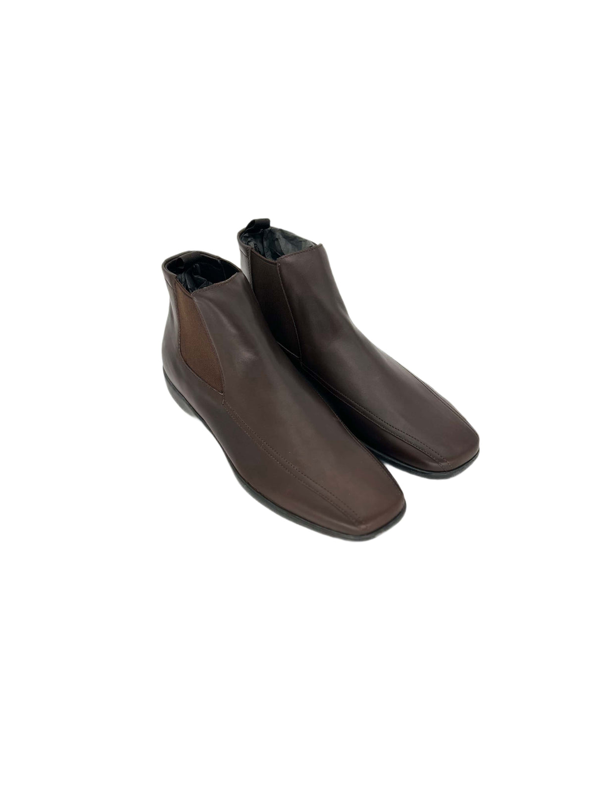Prada Linea Rossa Brown Leather Chelsea Boot