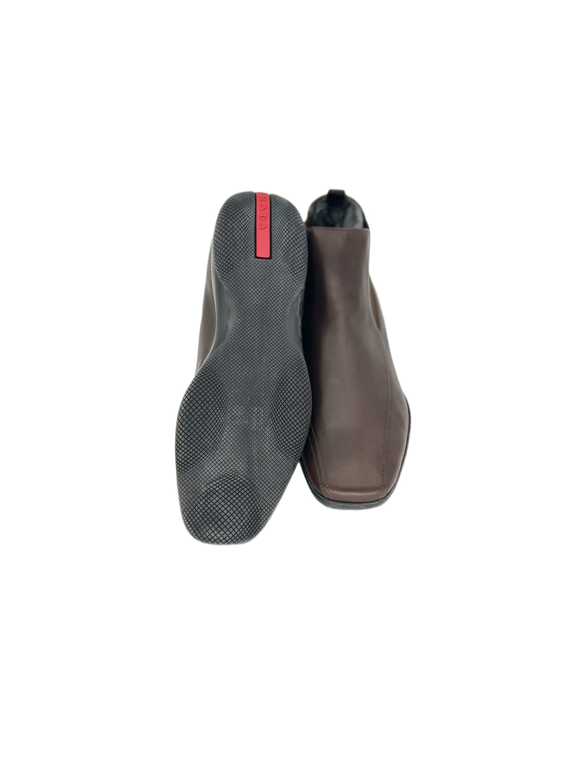 Prada Linea Rossa Brown Leather Chelsea Boot