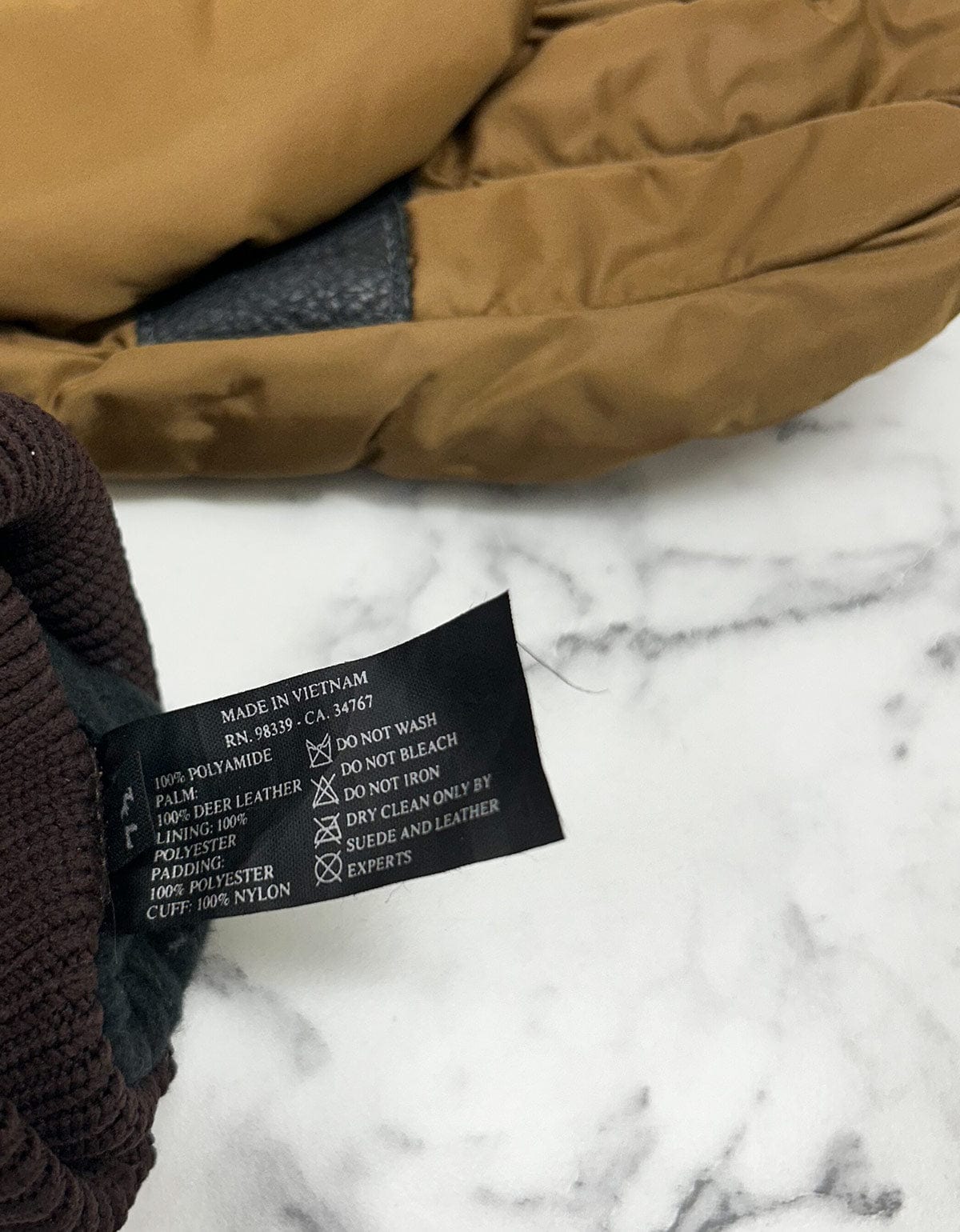 Prada Linea Rossa Brown Nylon Winter Ski Gloves With Textured