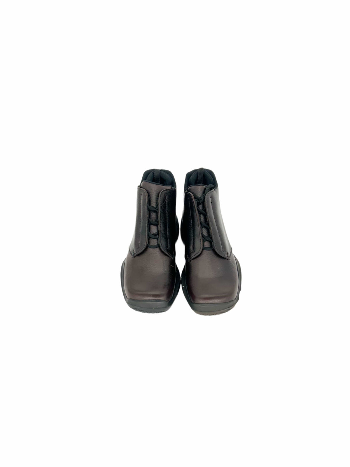 Prada Linea Rossa Dark Brown Calf Leather 'Derby' Walking Boot