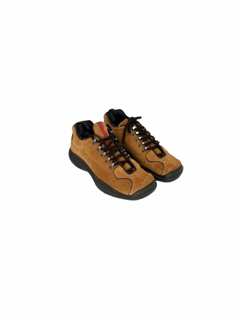 Prada Linea Rossa Orange Suede Walking Boot