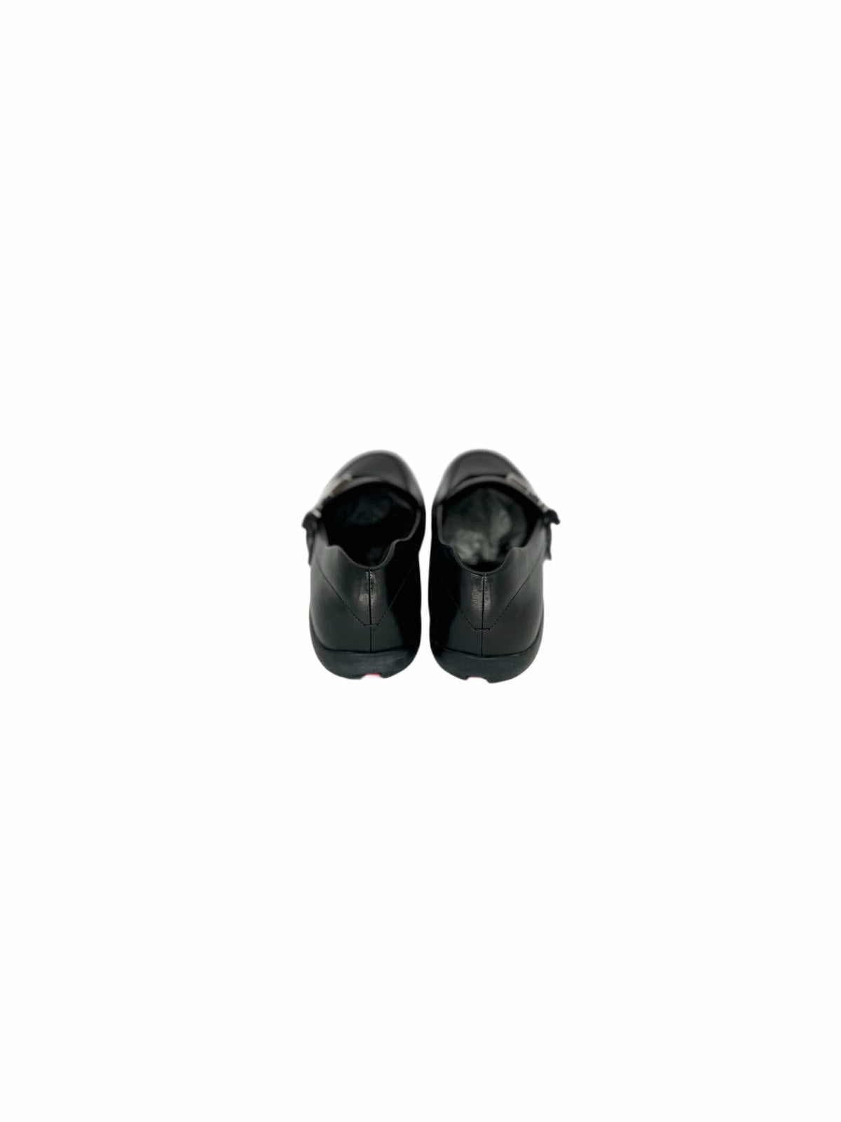 Prada Linea Rossa 'Sport' Black Loafers With Metal Buckle