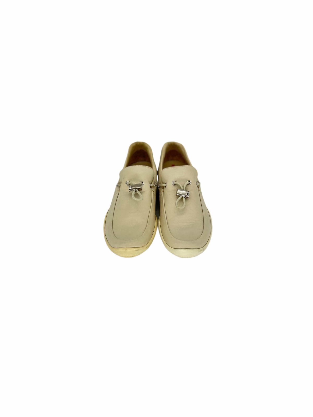 Prada Linea Rossa White Classic Loafers With Toggle