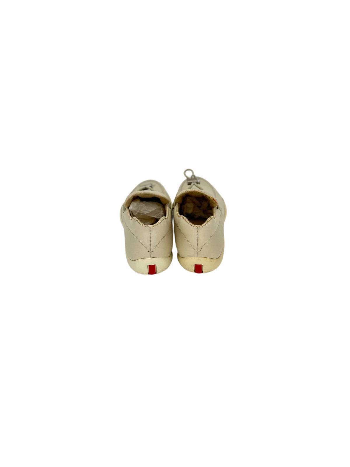 Prada Linea Rossa White Classic Loafers With Toggle