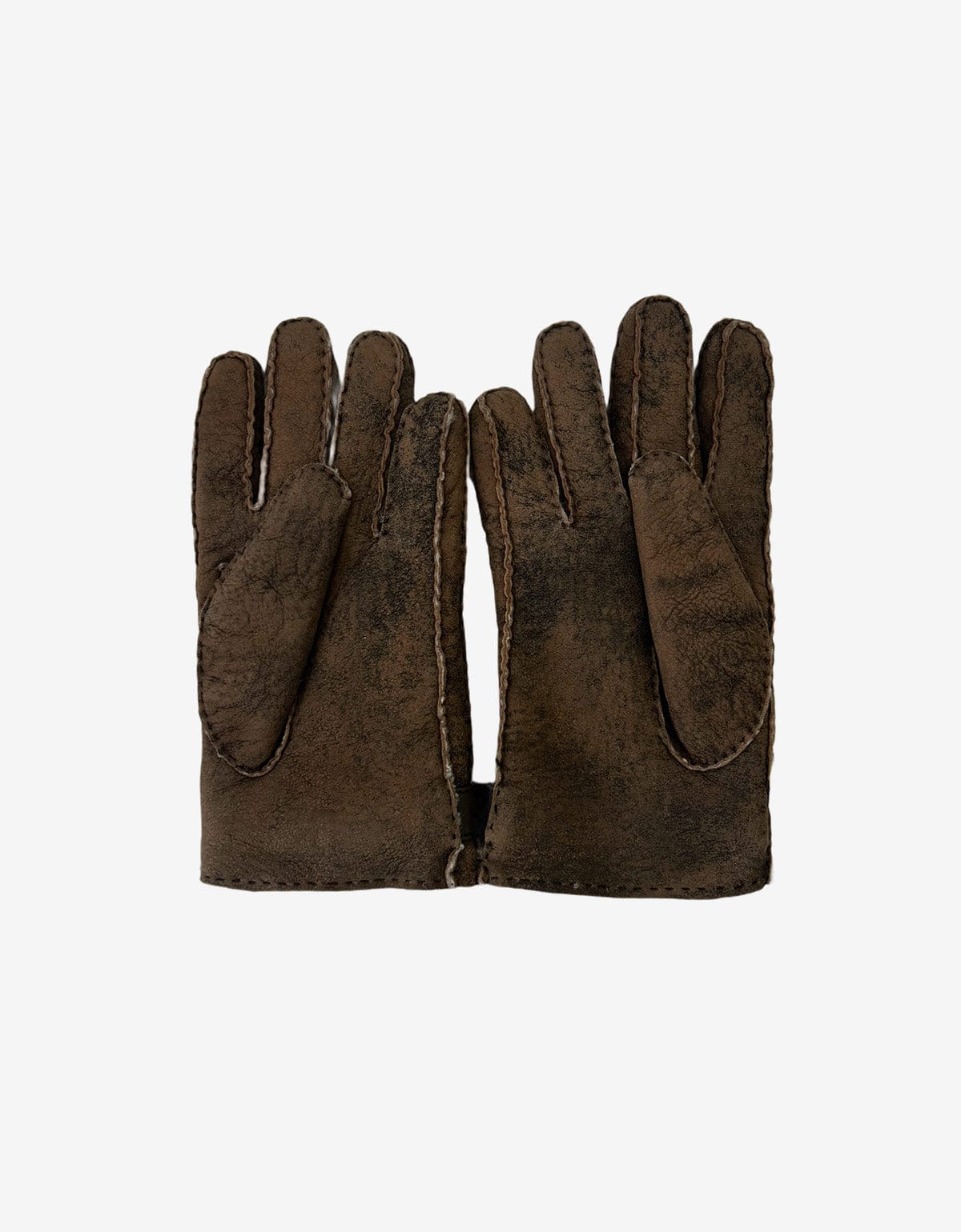 Prada Shearling Gloves With Buckle Fastening