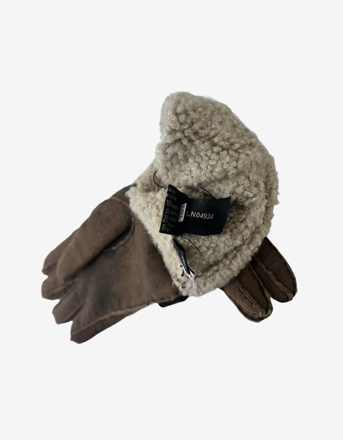 Prada Shearling Gloves With Buckle Fastening