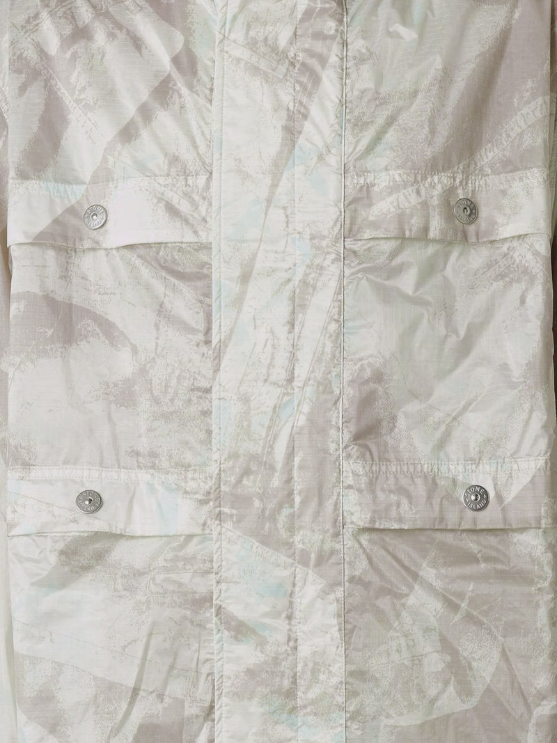 Stone Island Beige UV-Reactive Scan Camo Parka K1S157100011 V009A