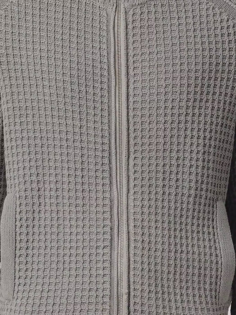 Stone Island Grey Mineral Dyed Zip-Up Cardigan L2S155100034S00TCV0060