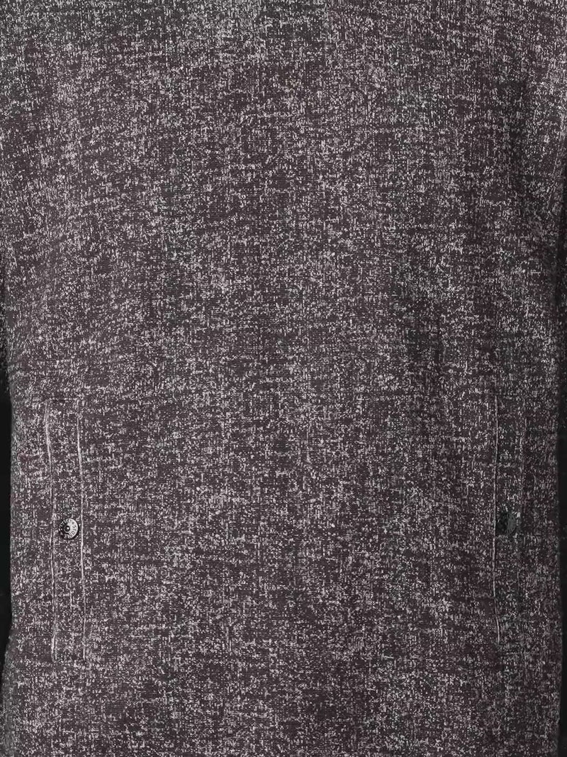 Stone Island Burgundy Melange Print Hoodie
