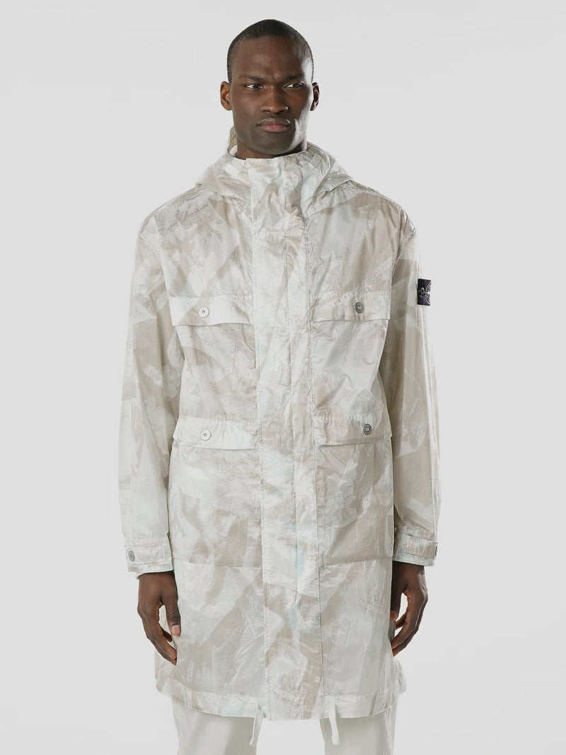 Stone Island Beige UV-Reactive Scan Camo Parka K1S157100011 V009A