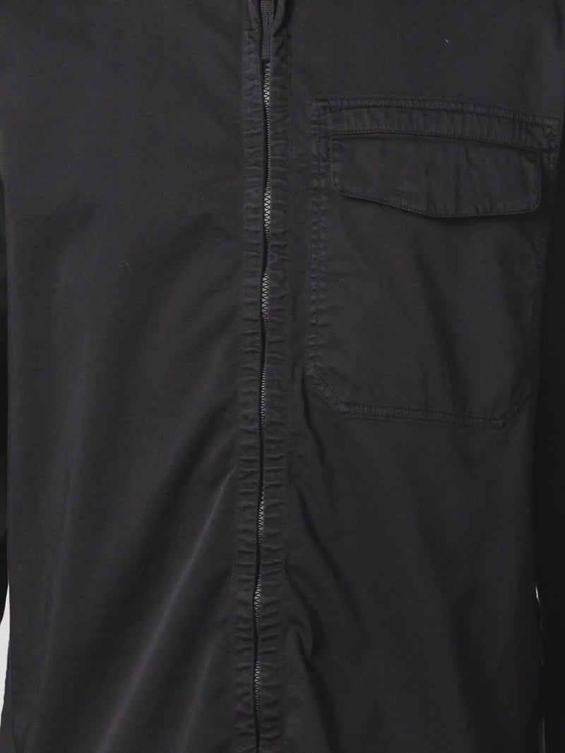 Stone Island Black Cotton Satin Overshirt L1S151200015S0012V0029