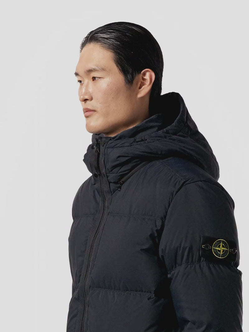 Stone Island Blue Matt Ripstop Cordura Down Jacket L2S154100013S0483V0020