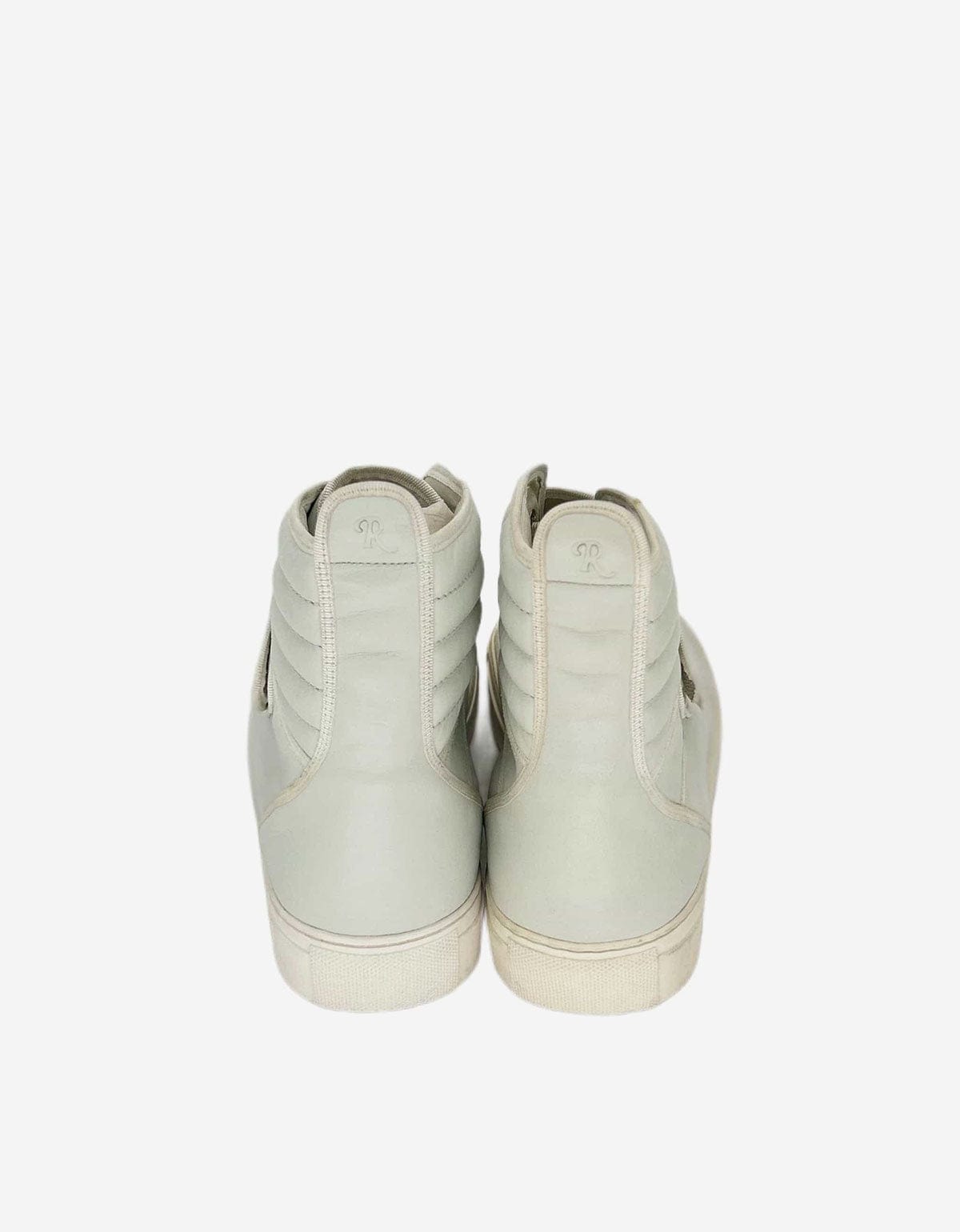 Raf Simons White Velcro Strap High Top Trainers - SS17